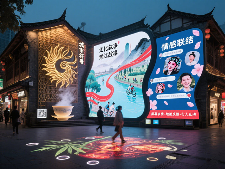 成都LED顯示屏的“城市表情”：如何通過大屏傳遞城市精神？
